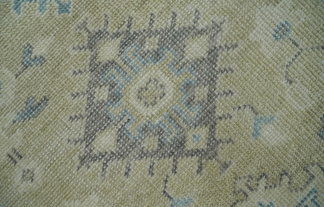 Custom Made Beige and Ivory Hand knotted Traditional Oushak wool Area Rug - The Rug Decor