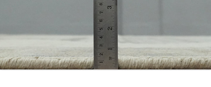 Custom Made Earthy Hand Knotted Ivory, Charcoal and Beige Wool Area Rug - The Rug Decor