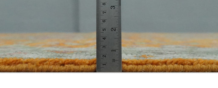 Custom Made Hand Knotted Carrot Red and Silver Oriental Traditional Wool Area Rug | TRDCP1616 - The Rug Decor