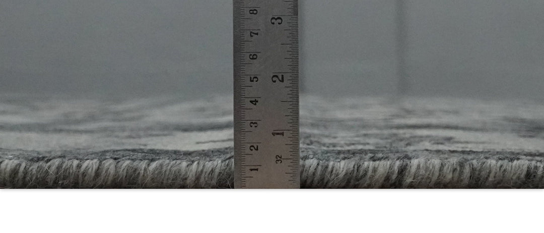 Custom Made Hand Knotted Ivory and Charcoal Traditional Wool Area Rug - The Rug Decor