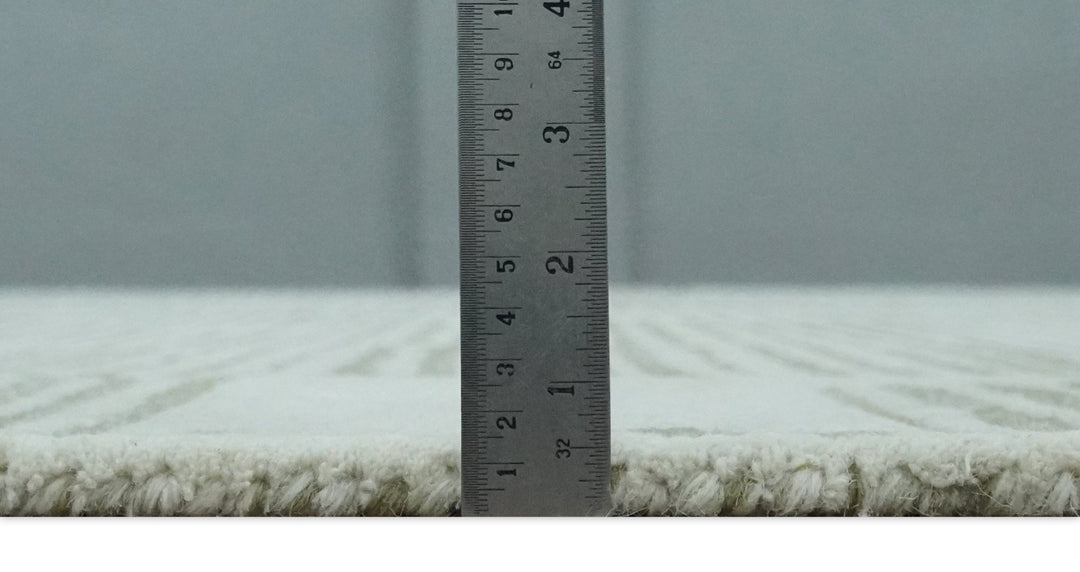 Custom Made Ivory and Olive Modern Stripes Design Hand Tufted wool Area Rug, Kids, Living Room and Bedroom Rug - The Rug Decor