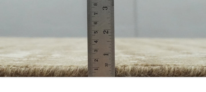 Custom Made Neutral Earthy Brown and Beige Chic Hand Knotted Natural Wool Minimal Area rug - The Rug Decor