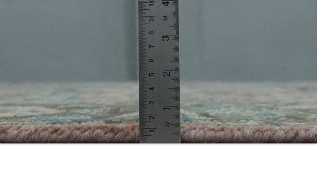 Custom Made Pink, Beige and Olive Hand knotted Medallion Mamluk Multi Size wool Area Rug - The Rug Decor