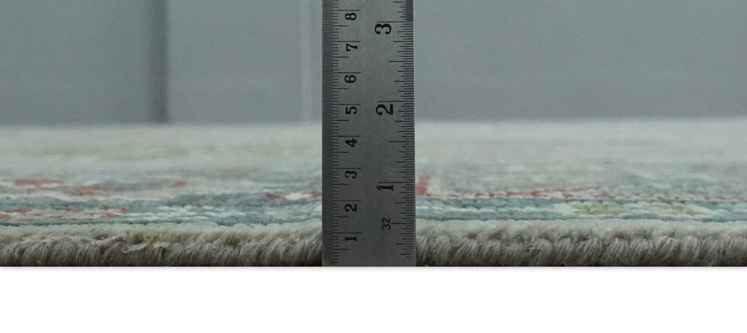 Custom Made Silver and Gray Oushak Hand Knotted Traditional Wool Rug - The Rug Decor