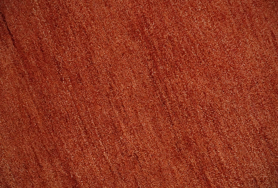 Custom Made Solid Plane Rust Woolen Hand Tufted Multi Size wool Rug - The Rug Decor