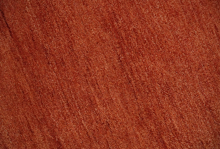 Custom Made Solid Plane Rust Woolen Hand Tufted Multi Size wool Rug - The Rug Decor
