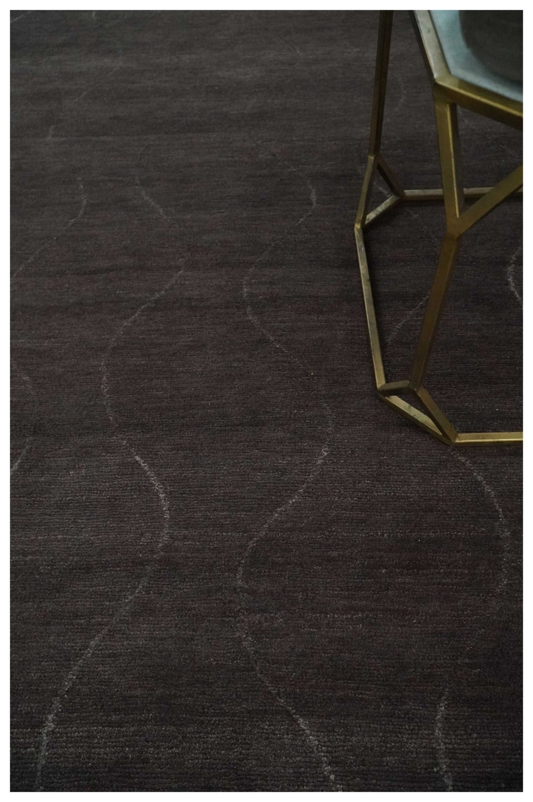 Dark Brown and Ivory Modern Stripes Pattern Hand knotted 5x7 wool and Art Silk Area Rug - The Rug Decor