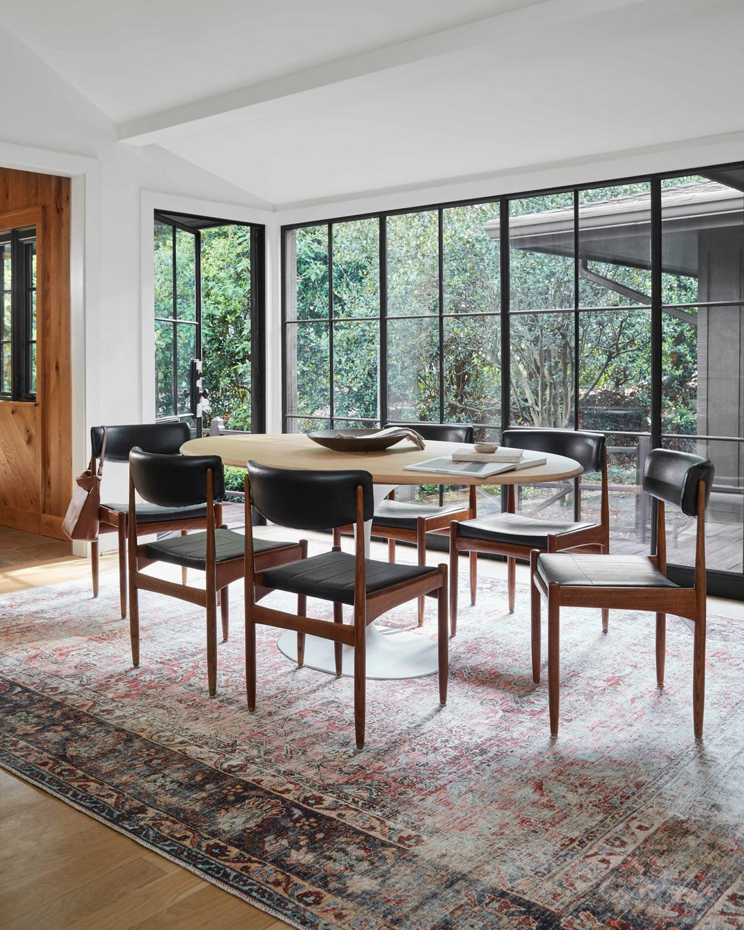 Distressed Look Traditional Rust And Dark Purple Turkish Design Machine Washable Rug - The Rug Decor