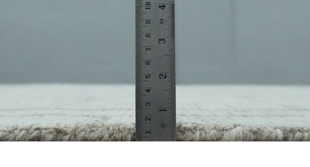 Earthy Modern Stripes Design Custom Made Ivory, Silver and Gray Hand Tufted Rug - The Rug Decor