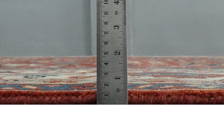 Fine Hand Knotted Rust and Ivory 9x12 Traditional Wool Area Rug - The Rug Decor