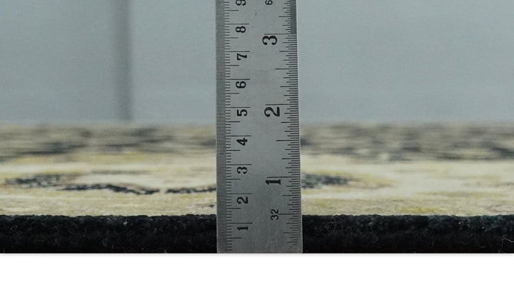 Fine Vintage Style Traditional Black, Olive and Beige Turkish Hand knotted wool Area Rug - The Rug Decor