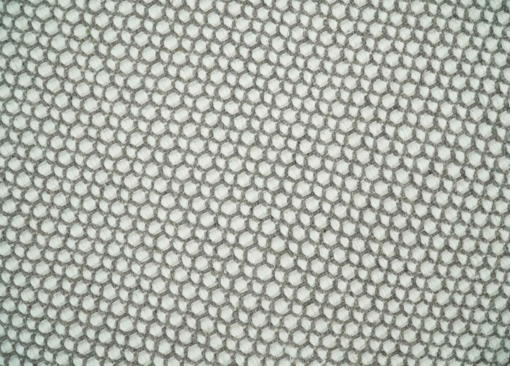 Flatwoven Dhurrie 8x10 and 9x12 Modern Checkered Gray and Ivory Wool Area Rug, Layering Rug | TRDCP832 - The Rug Decor