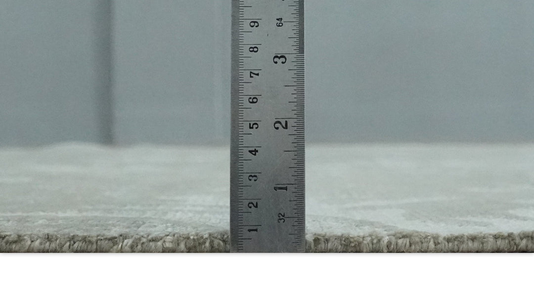 Floral Gray and Silver Hand knotted 6x9 wool and Viscose Area Rug - The Rug Decor