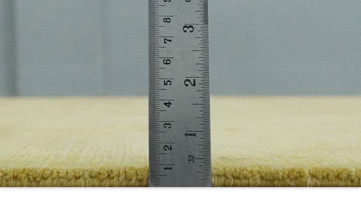 Gold Hand knotted contemporary 6x9 wool And Art Silk Area Rug - The Rug Decor