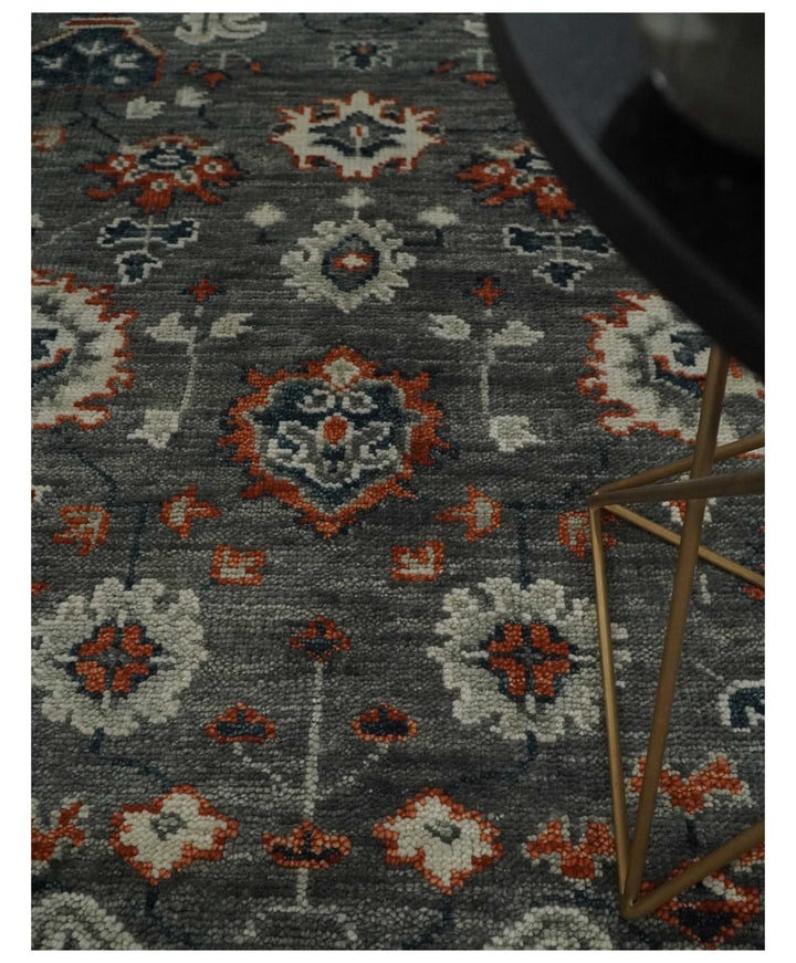 Gray and Beige 3x5, 4x6, 5x8, 6x9, 8x10, 9x12, 10x14 and 12x15 Hand Knotted Traditional Persian Oushak Wool Rug | TRDCP713 - The Rug Decor