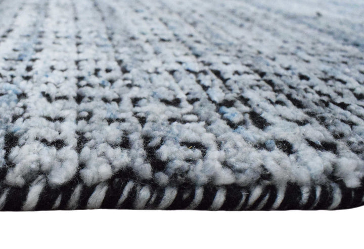 Gray and Black Handmade Area Rug Made With Fine Viscose - The Rug Decor