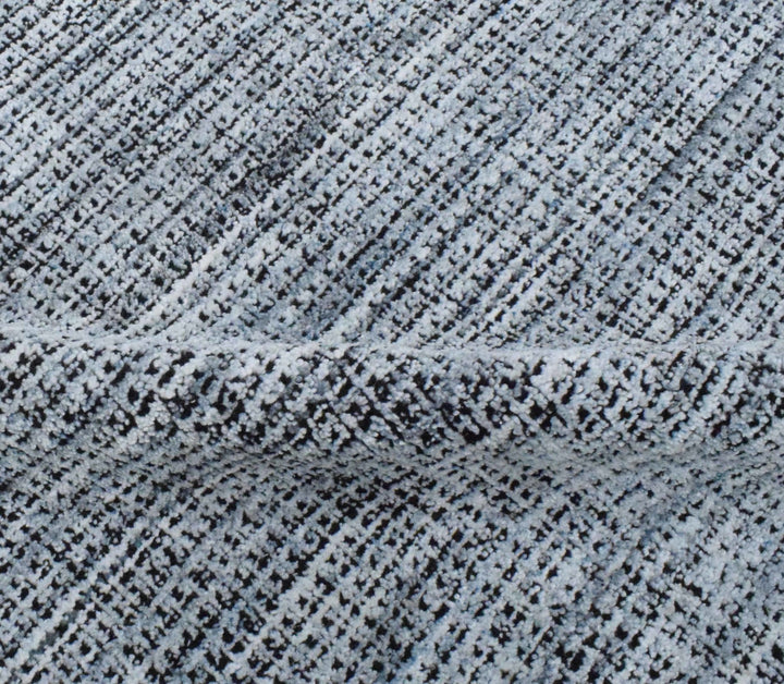 Gray and Black Handmade Area Rug Made With Fine Viscose - The Rug Decor