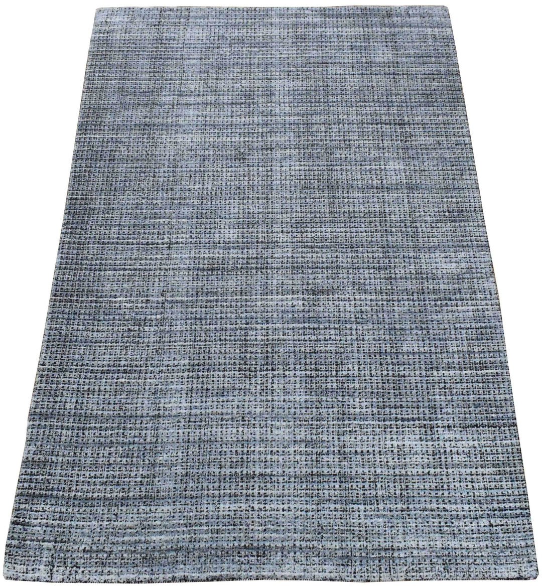 Gray and Black Handmade Area Rug Made With Fine Viscose - The Rug Decor