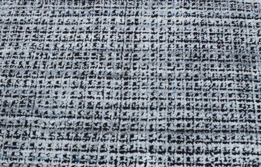 Gray and Black Handmade Area Rug Made With Fine Viscose - The Rug Decor
