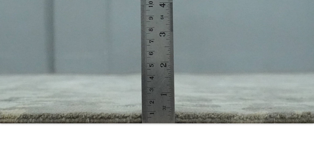 Gray and Silver Modern Abstract Hand knotted 6x9 Wool and Art Silk Area Rug - The Rug Decor