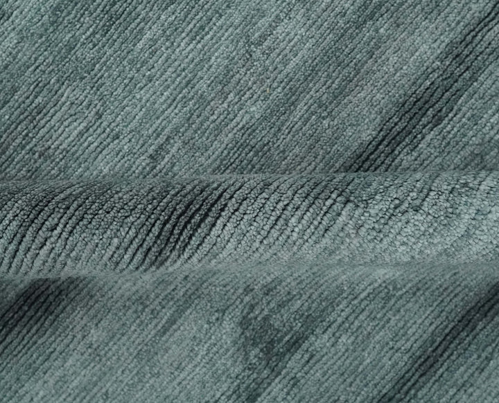 Gray and Silver Modern Abstract Hand Knotted 6x9 Wool and Viscose Area Rug - The Rug Decor