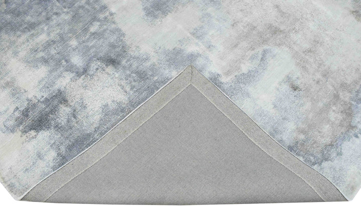 Gray, Brown and Ivory Handmade Area Rug Made With Fine Viscose - The Rug Decor
