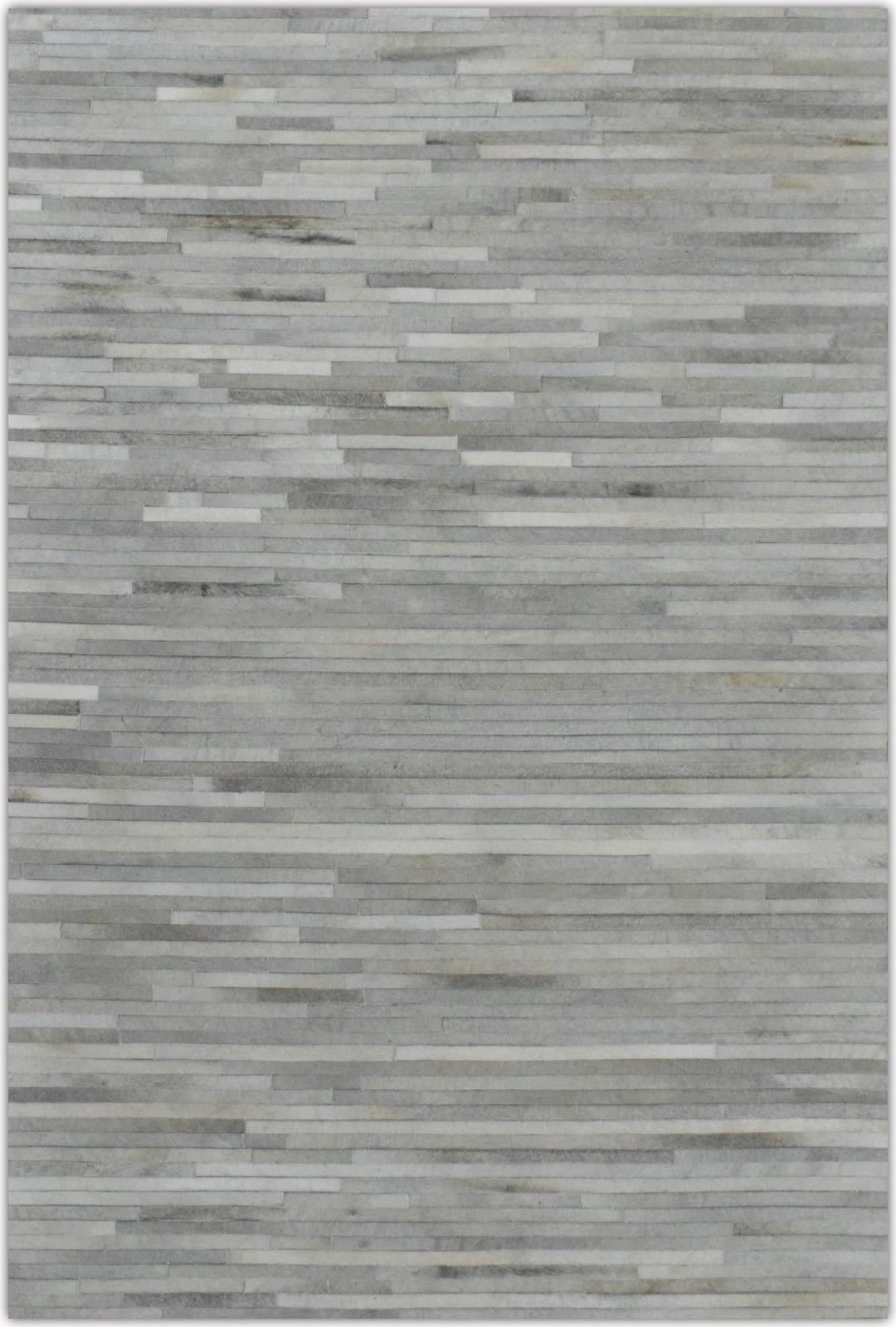 Hair on 5x8 Leather Handmade Ivory and Beige Area Rug, Hand Stitched Genuine Luxury Leather Rug | LR10 - The Rug Decor