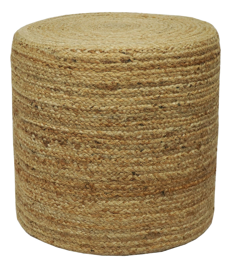 Hand Braided Jute Pouf 100% Natural Fiber - Footstool, Chair or Footrest | JP2 - The Rug Decor