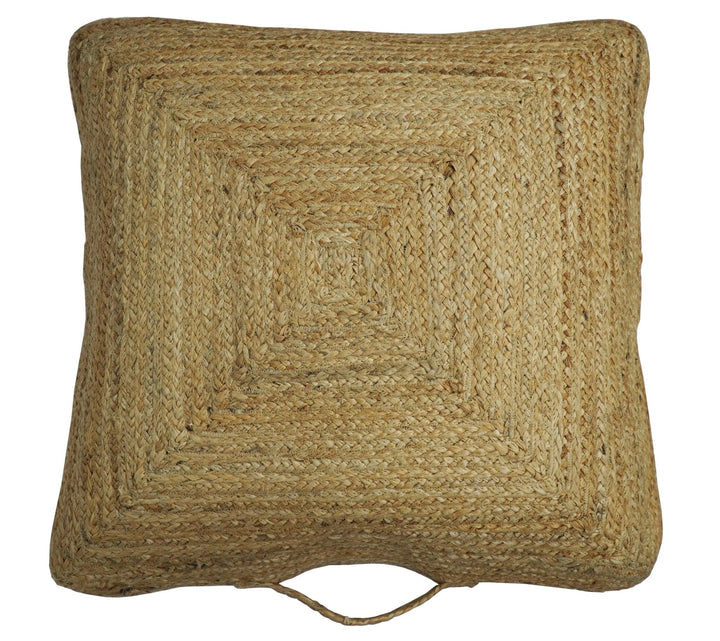 Hand Braided Jute Pouf 100% Natural Fiber - Footstool, Chair or Footrest | JP4 - The Rug Decor