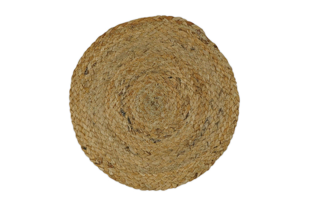 Hand Braided Solid Round natural Brown Jute Rug | JR6 - The Rug Decor