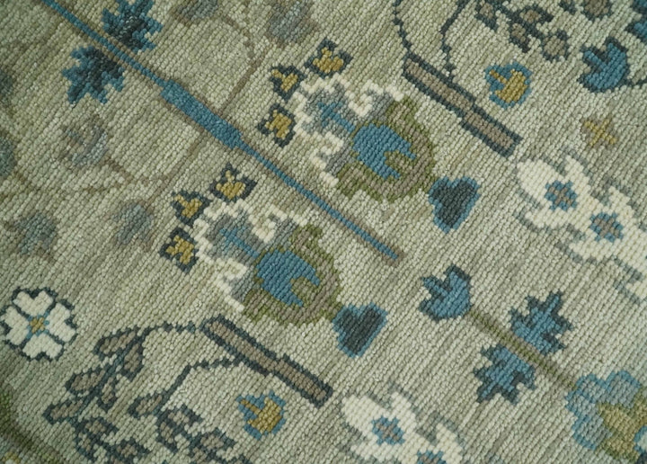 Hand Knotted 5x8, 6x9, 8x10, 9x12, 10x14, 12x15 Traditional Beige and Blue Vintage Persian Wool Area Rug | TRDCP957 - The Rug Decor