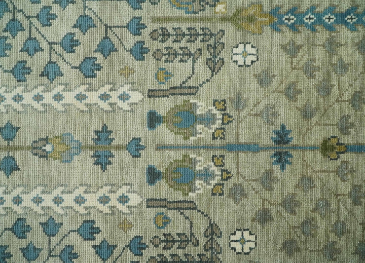 Hand Knotted 5x8, 6x9, 8x10, 9x12, 10x14, 12x15 Traditional Beige and Blue Vintage Persian Wool Area Rug | TRDCP957 - The Rug Decor