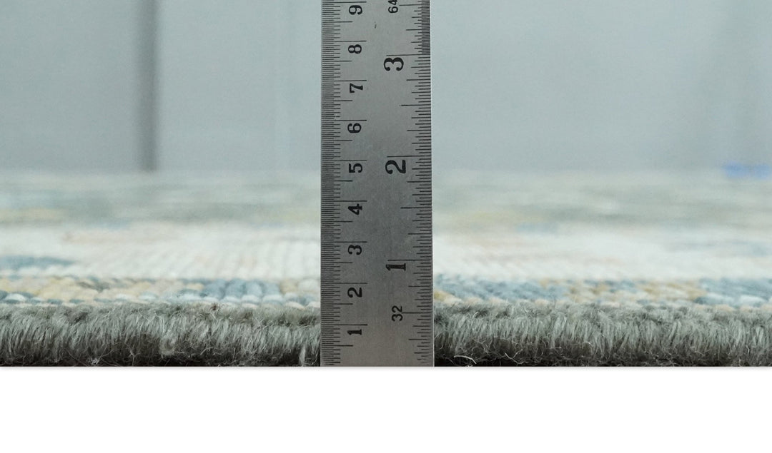 Hand Knotted 5x8, 6x9, 8x10, 9x12, 10x14 and 12x15 Charcoal and Ivory Traditional Persian Oushak Wool Rug | TRDCP1024810 - The Rug Decor