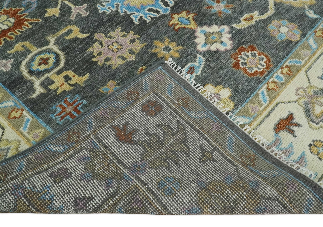 Hand Knotted 6x9, 8x10, 9x12, 10x14 and 12x15 Grayl and Ivory Traditional Persian Oushak Wool Rug | TRDCP825 - The Rug Decor