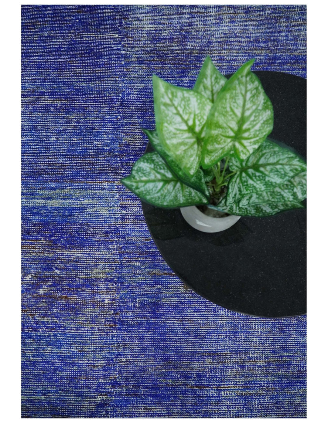 Hand Knotted 8x10 Denim Blue Modern Abstract Silk Bohemian Area Rug | TRDSS4 - The Rug Decor