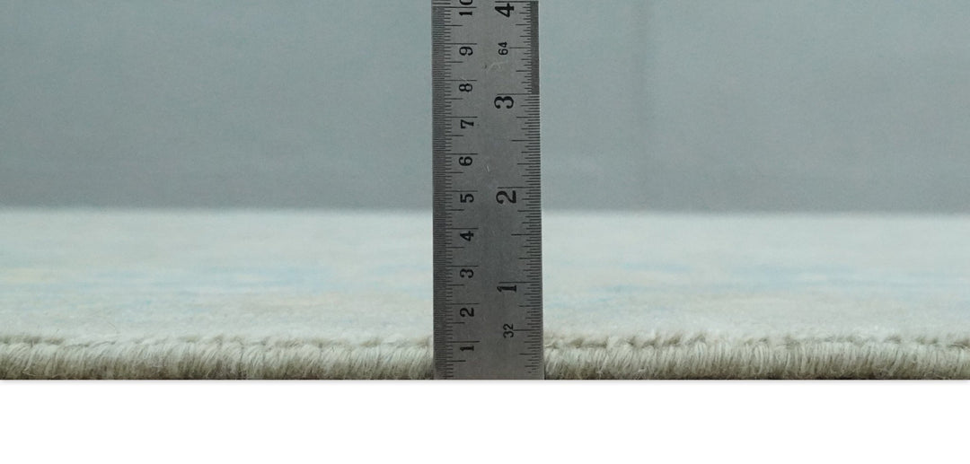 Hand Knotted 8x10 Ivory, Blue and Beige Floral Oushak Persian Wool Area Rug | TRDCP1174810 - The Rug Decor