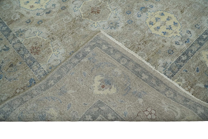 Hand Knotted 8x10 Traditional Oxidized Textured Low Pile Wool Rug | TRD2045810 - The Rug Decor