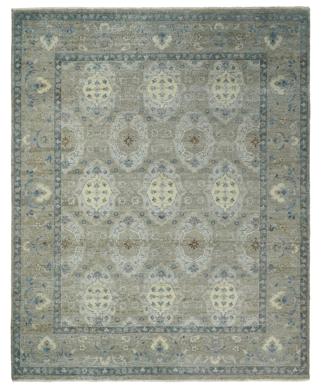 Hand Knotted 8x10 Traditional Oxidized Textured Low Pile Wool Rug | TRD2045810 - The Rug Decor