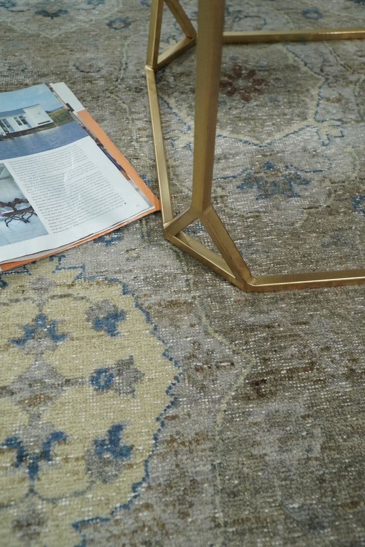 Hand Knotted 8x10 Traditional Oxidized Textured Low Pile Wool Rug | TRD2045810 - The Rug Decor
