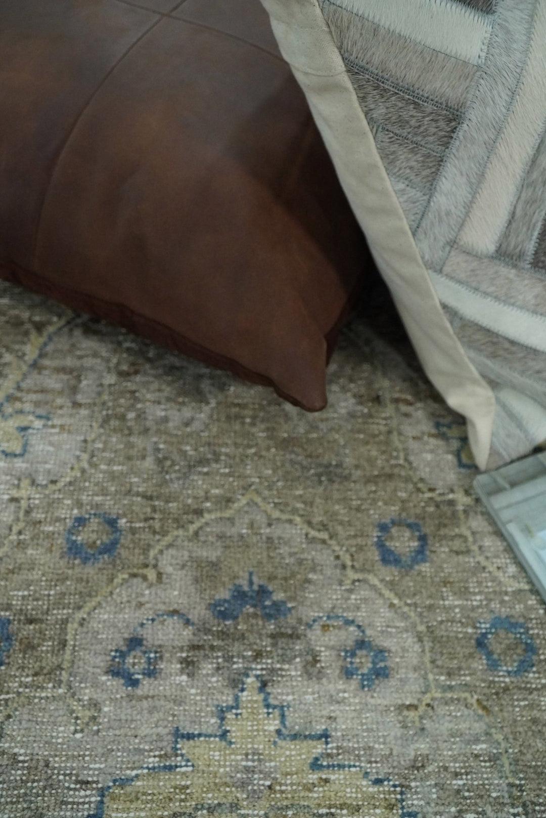 Hand Knotted 8x10 Traditional Oxidized Textured Low Pile Wool Rug | TRD2045810 - The Rug Decor