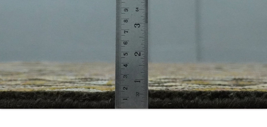 Hand Knotted 9x12 Gold, Black and Brown Oriental Traditional Wool Area Rug - The Rug Decor