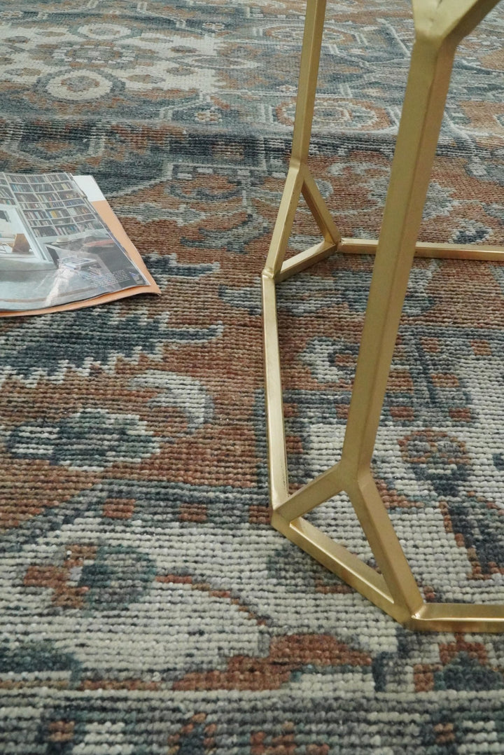 Hand Knotted Antique 8x10 Rust and Black Traditional Persian Area Rug | TRD2398 - The Rug Decor