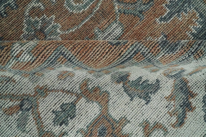 Hand Knotted Antique 8x10 Rust and Black Traditional Persian Area Rug | TRD2398 - The Rug Decor