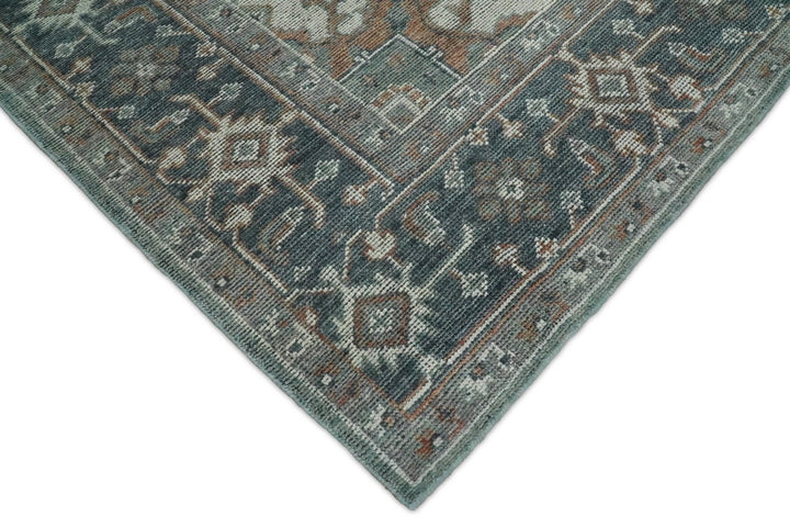 Hand Knotted Antique 8x10 Rust and Black Traditional Persian Area Rug | TRD2398 - The Rug Decor
