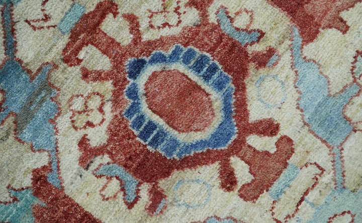 Hand Knotted Blue and Ivory Antique Persian Vintage Texture Wool Rug, 5x8, 6x9, 8x10 and 9x12 Living Room Rug | TRD2555 - The Rug Decor