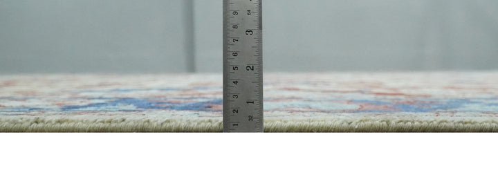 Hand Knotted Blue and Ivory Antique Persian Vintage Texture Wool Rug, 5x8, 6x9, 8x10 and 9x12 Living Room Rug | TRD2555 - The Rug Decor