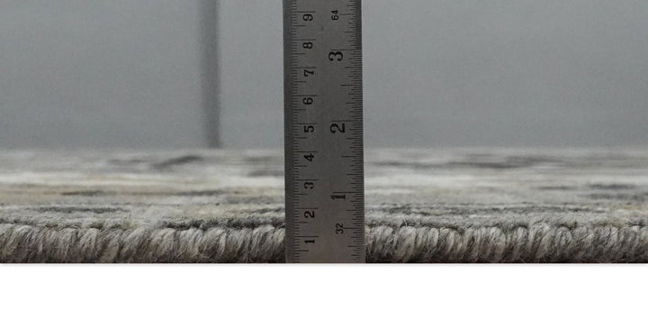 Hand Knotted Charcoal, Ivory and Beige Traditional Medallion Natural Wool Area Rug, Kids, Living Room and Bedroom Rug | MEHK10 - The Rug Decor