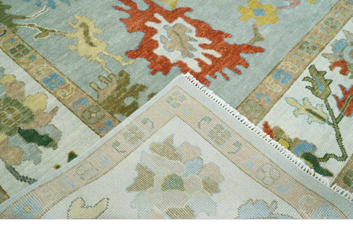 Hand Knotted Gray and Ivory Persian Turkish Oushak Wool Rug, 6x9, 8x10, 9x12, 10x14 and 12x15 | TRDCP1043 - The Rug Decor