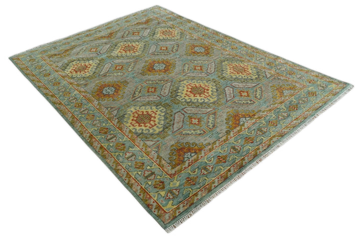 Hand Knotted Gray, Silver and Beige Oriental Traditional Wool Area Rug, Living Room and Bedroom Rug - The Rug Decor