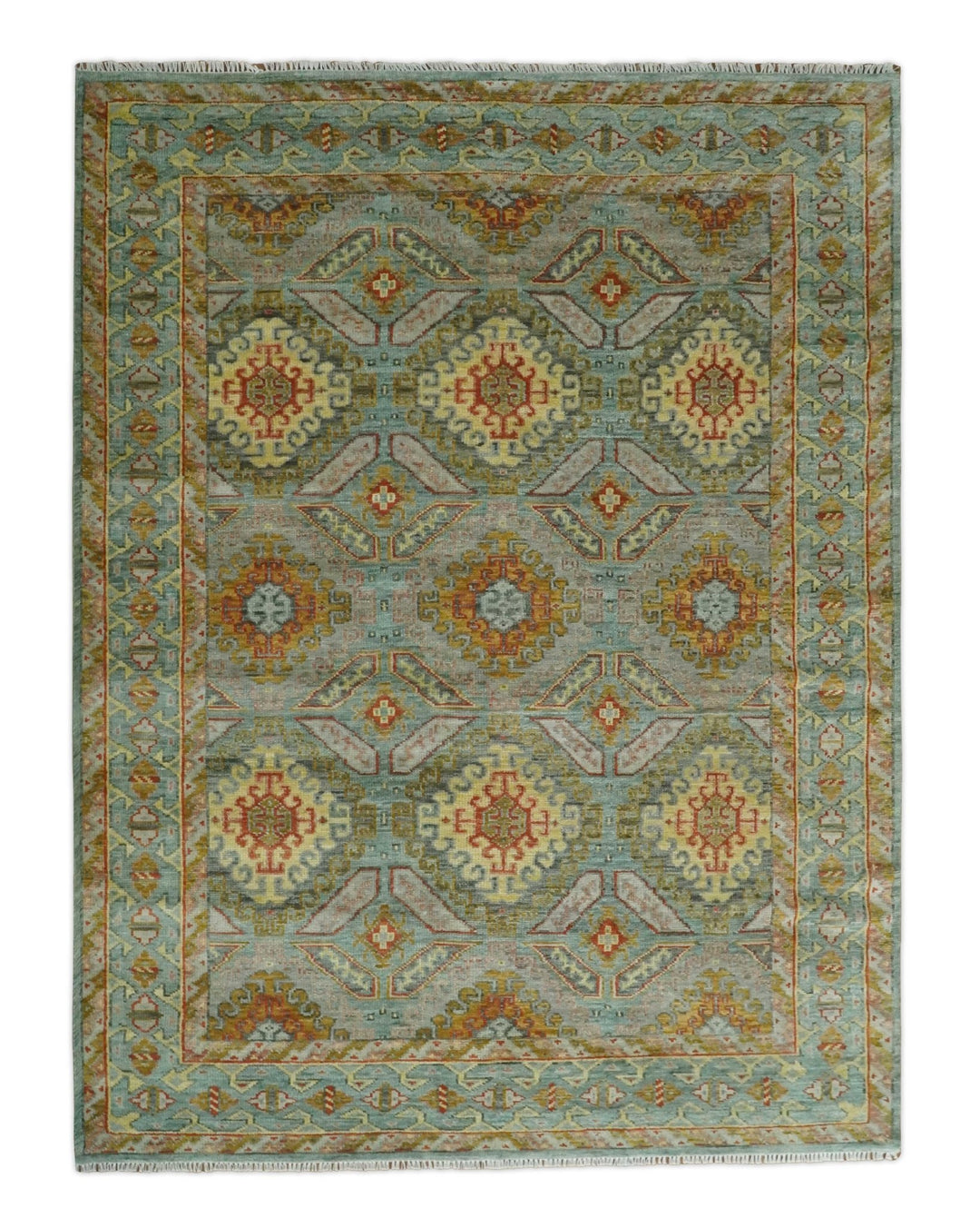 Hand Knotted Gray, Silver and Beige Oriental Traditional Wool Area Rug, Living Room and Bedroom Rug - The Rug Decor